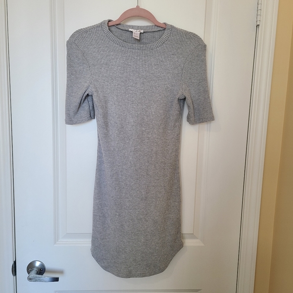 L Grey Ribbed Bodycon Dress Revamped - Picture 6 of 8